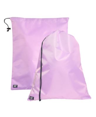 2-Pack Travel Laundry Bags, Polyester Canvas Dirty Clothes Travel Bag with Drawstring
