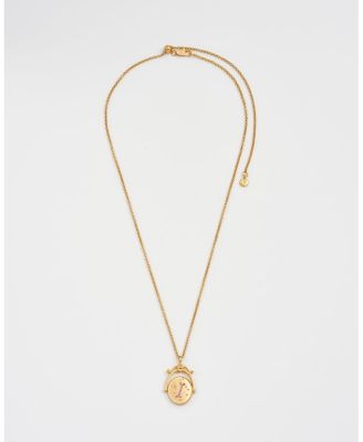 I Initial Iris Spinner Chain Necklace