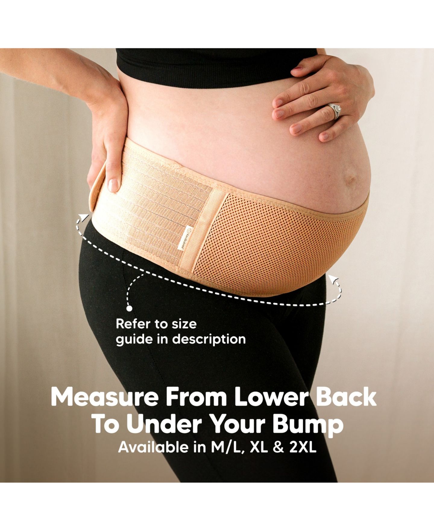 Женский ремень KeaBabies Maternity Belly Band for Pregnancy, Soft & Breathable Pregnancy Belly Support Belt, цвет: Слоновая кость — фото 5
