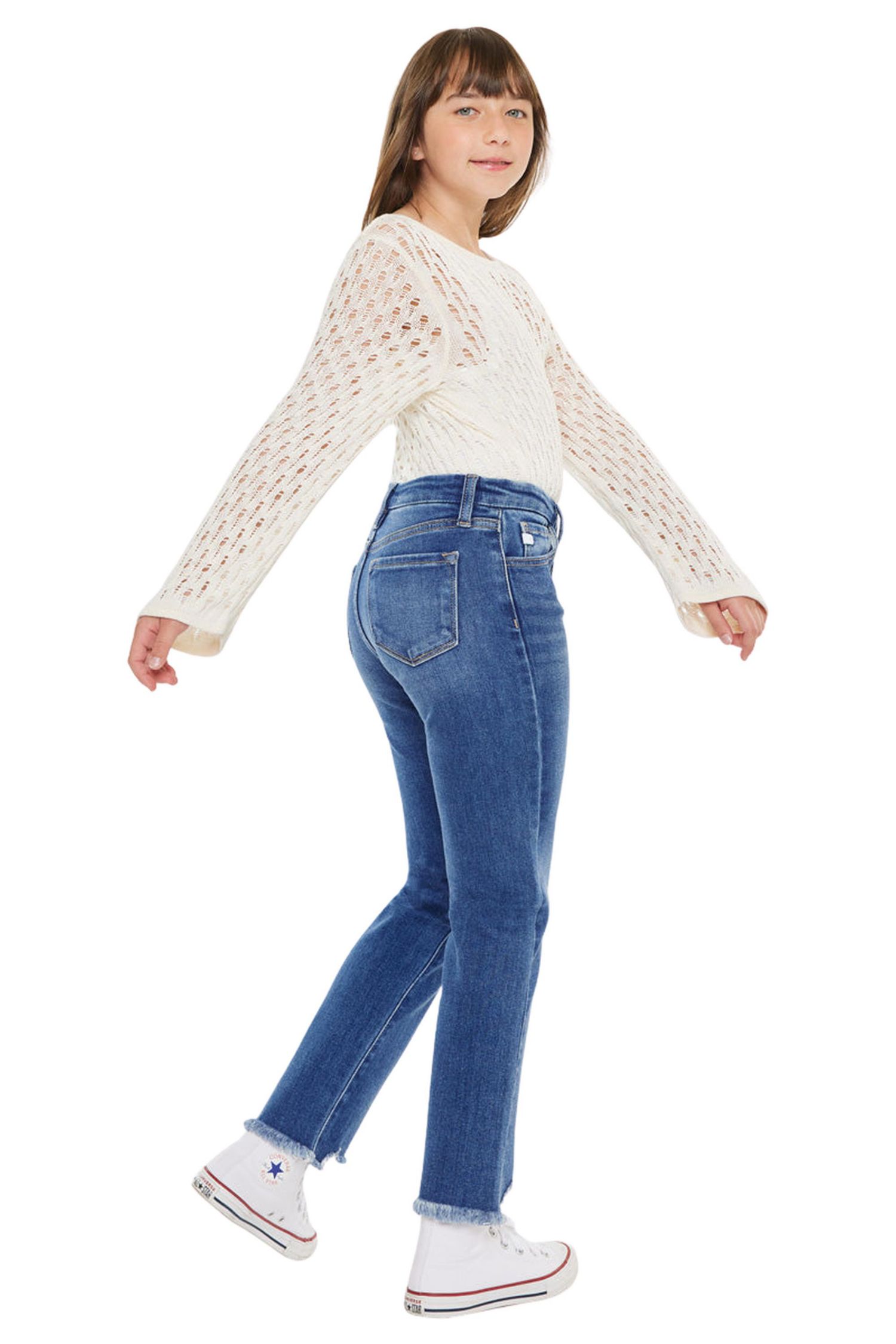 Big Girls Girsl High Rise Slim Straight Jeans