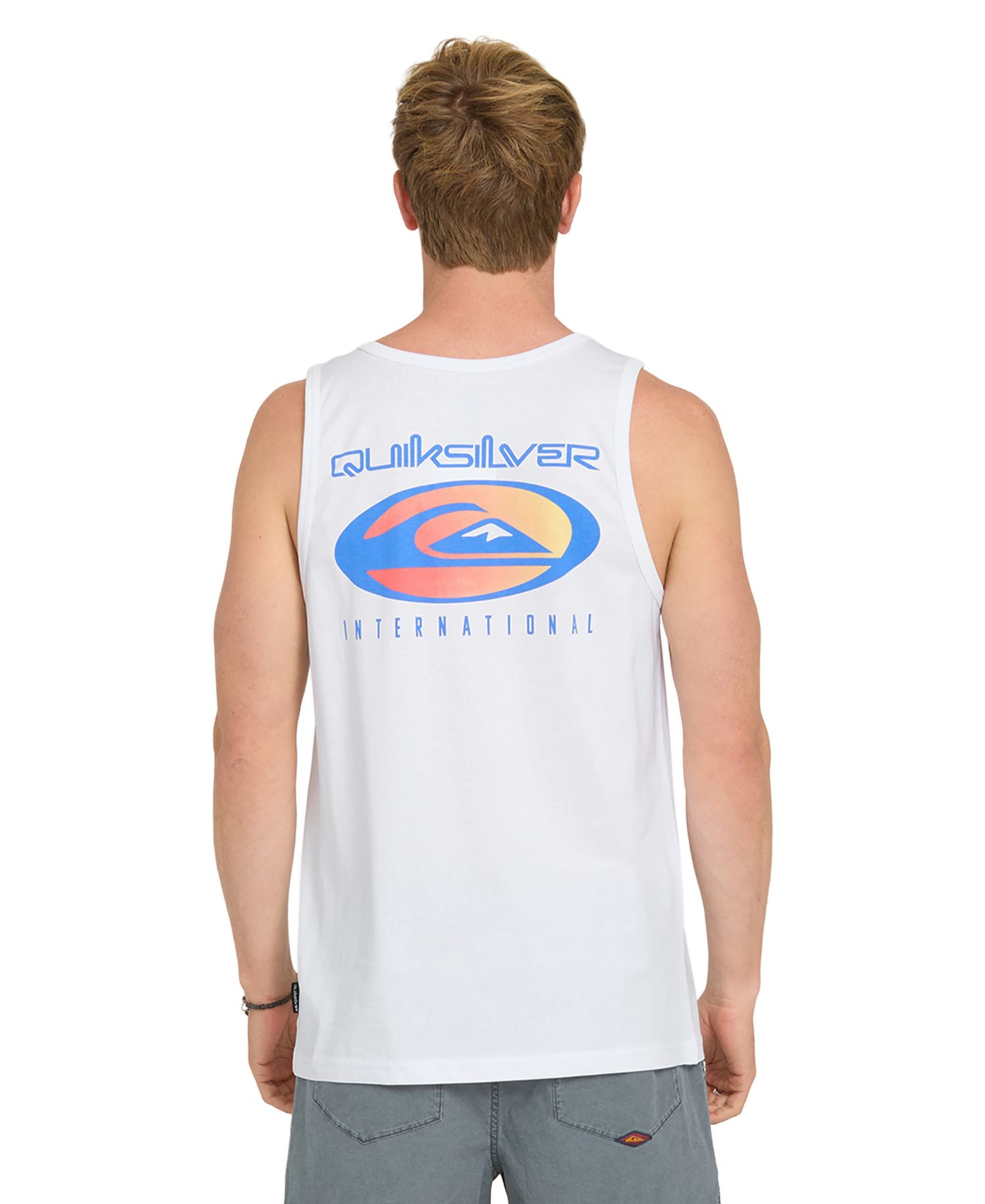 Men's Back Print Casual Activewear Tank Top