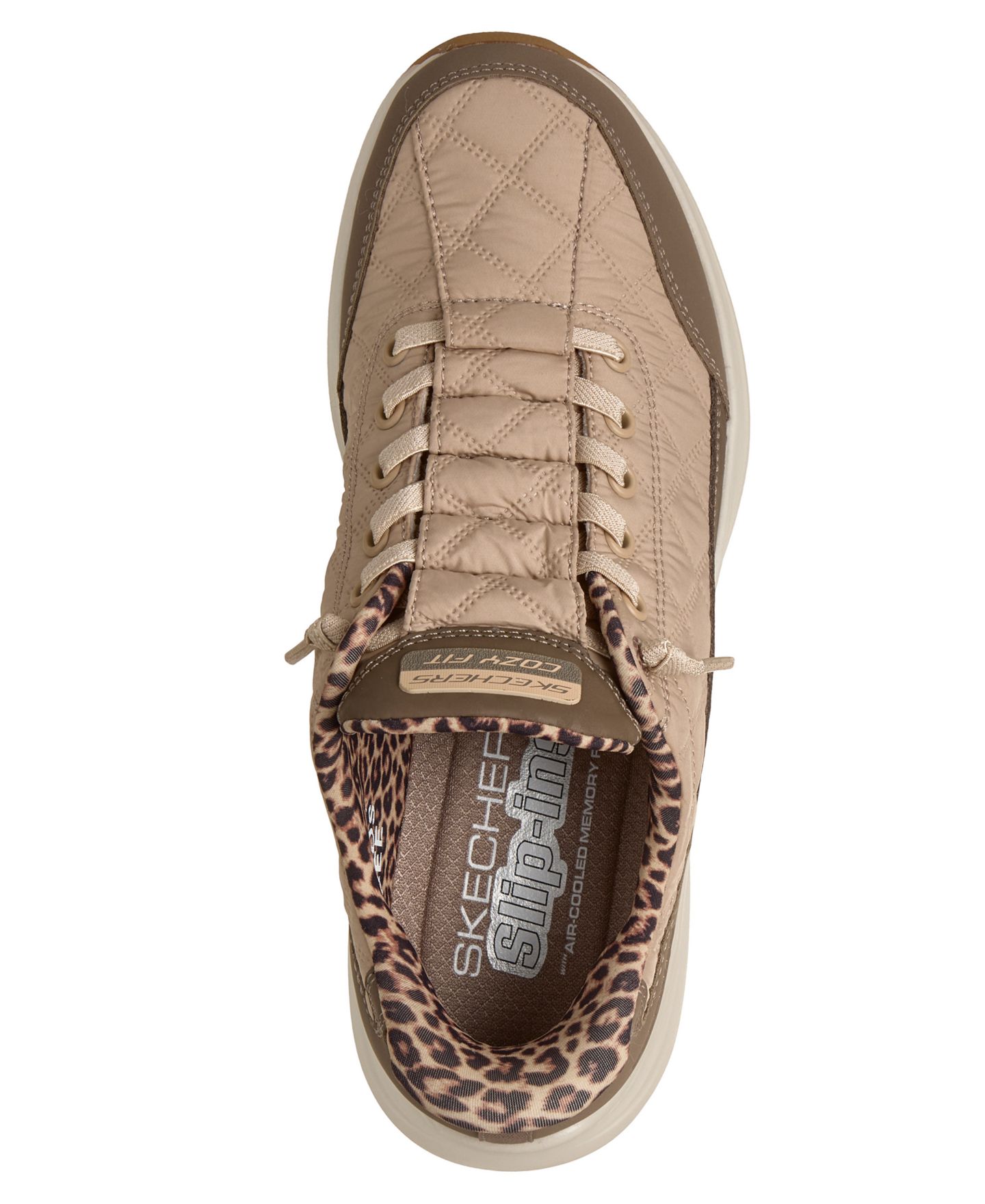 Женские кроссовки Skechers Slip-Ins Contour Foam - Cozy Fit - Leopard Dream Lifestyle, цвет: Коричневый / Леопардовый — фото 5