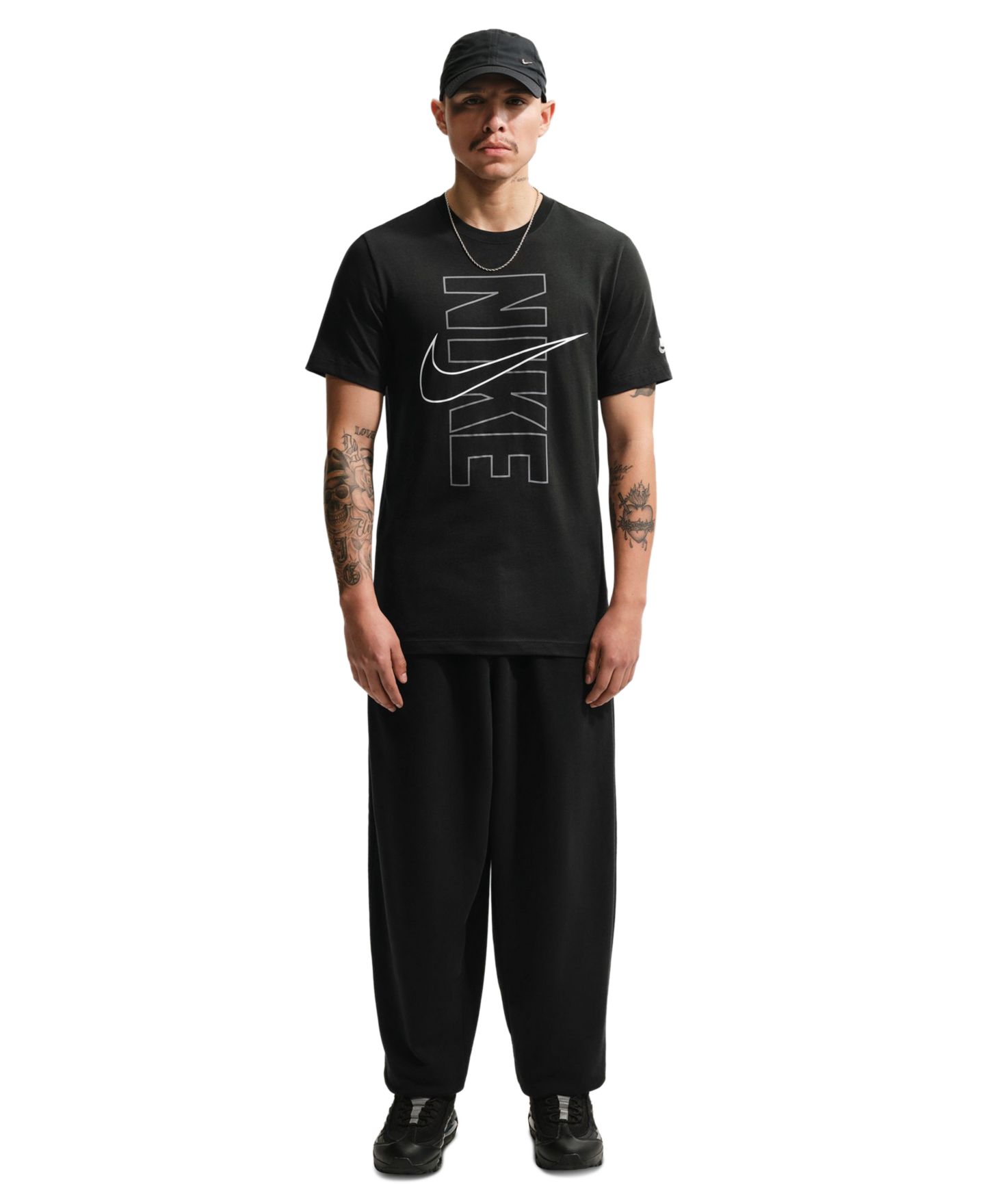 Мужская футболка Nike Sportswear Crewneck, цвет: Чёрный — фото 2