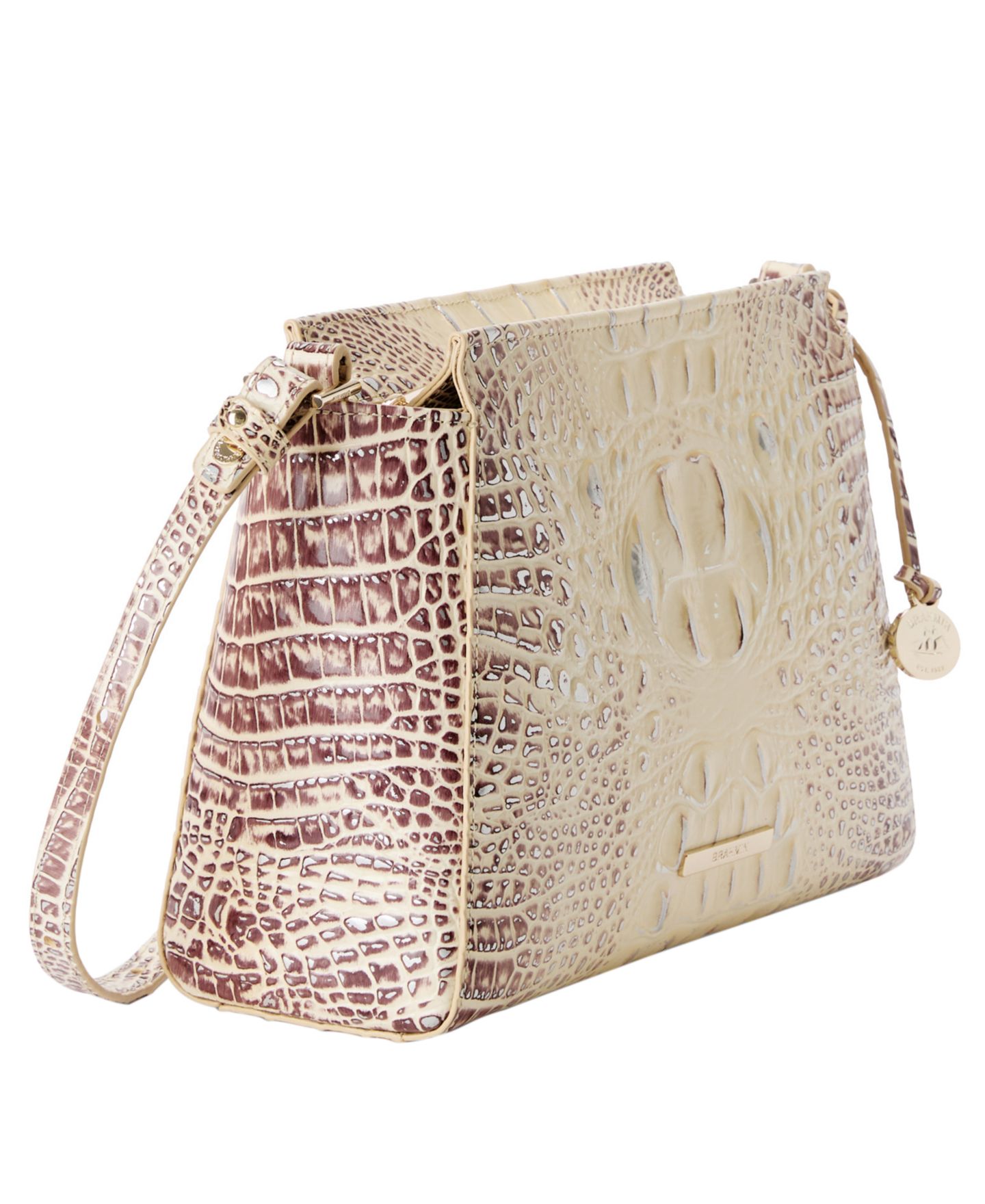 Женская сумка Brahmin Hillary Small Leather Crossbody, цвет: Имбирный — фото 3