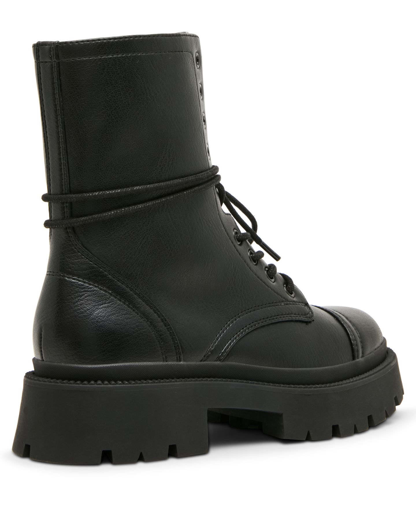 Женские ботинки Madden Girl Ariella Lace-Up Lug Combat, цвет: Чёрный — фото 7