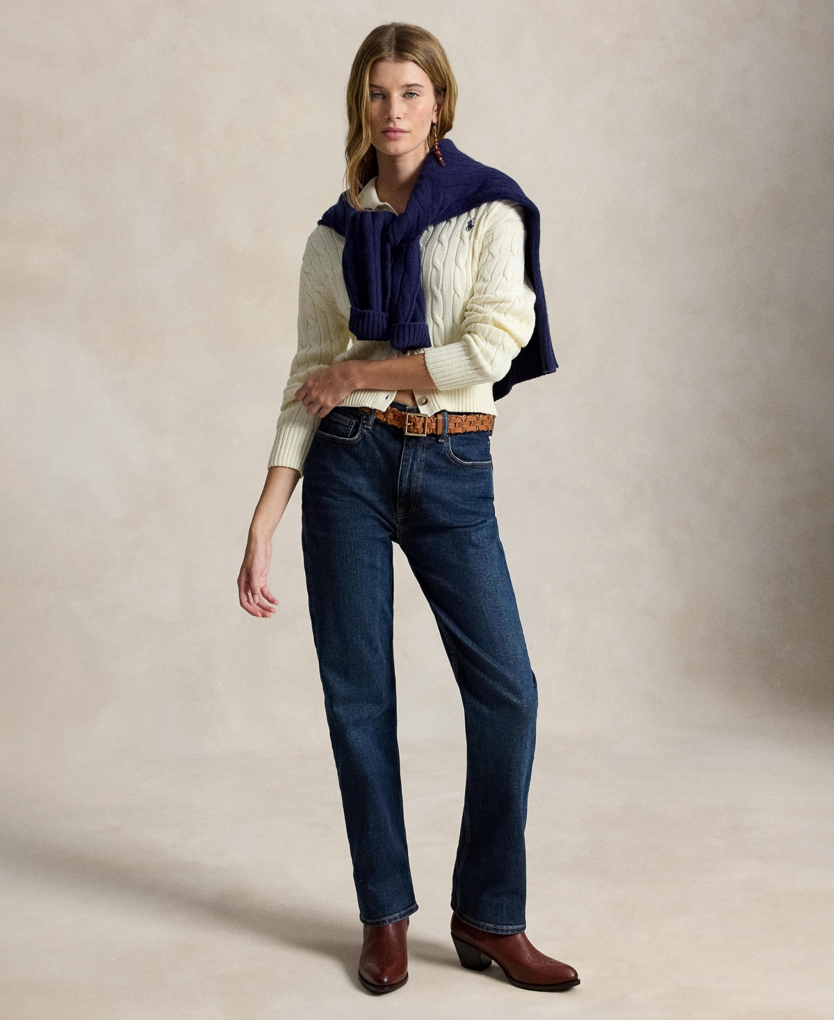 Polo Ralph Lauren Women's Collar Long-Sleeve Cardigan