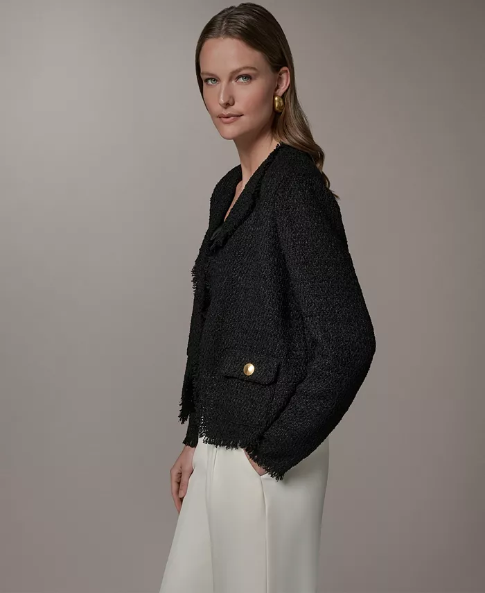 Petite Open-Front Long-Sleeve Jacket - thumbnail 3