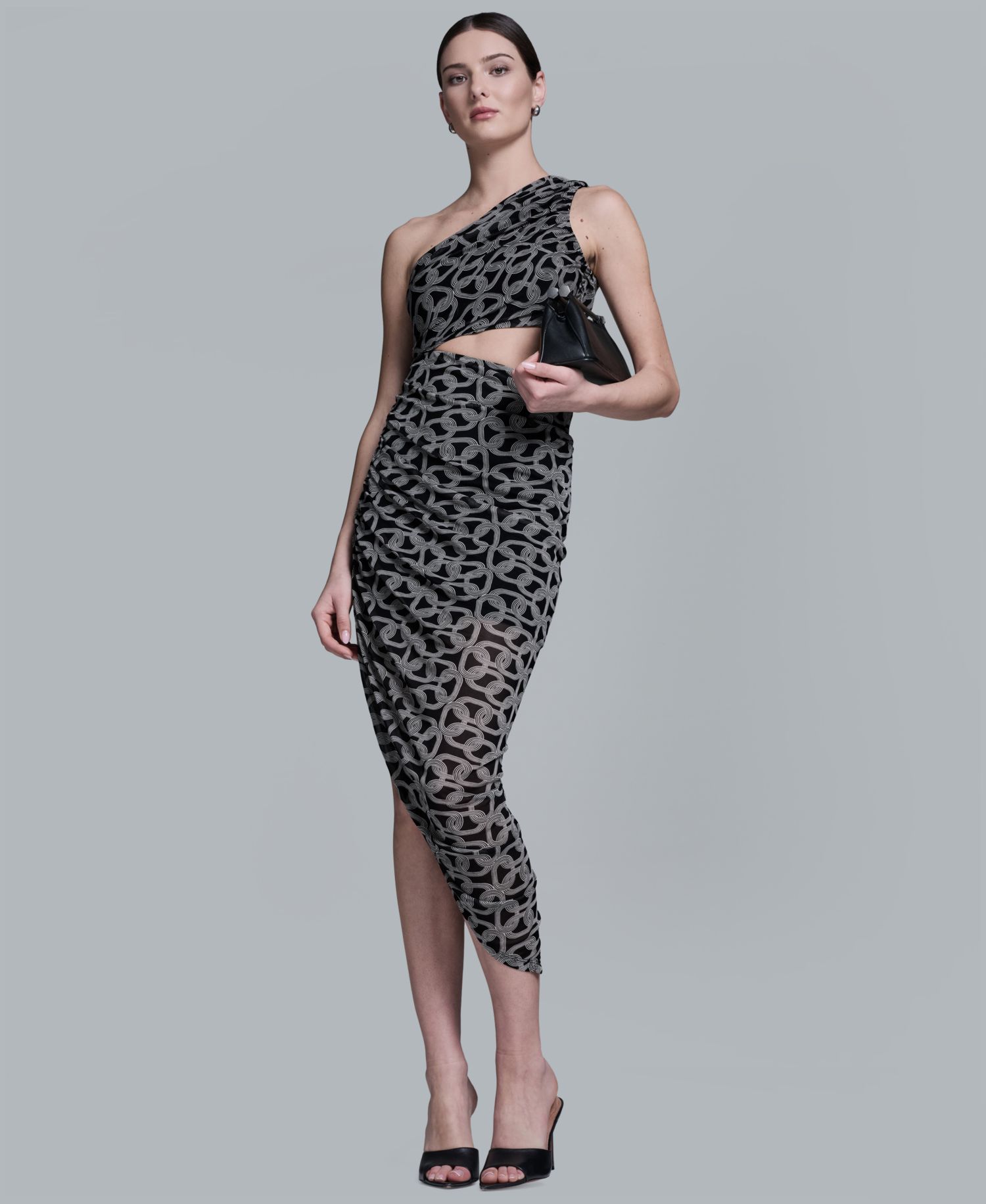 Women's One-Shoulder Midi Dress