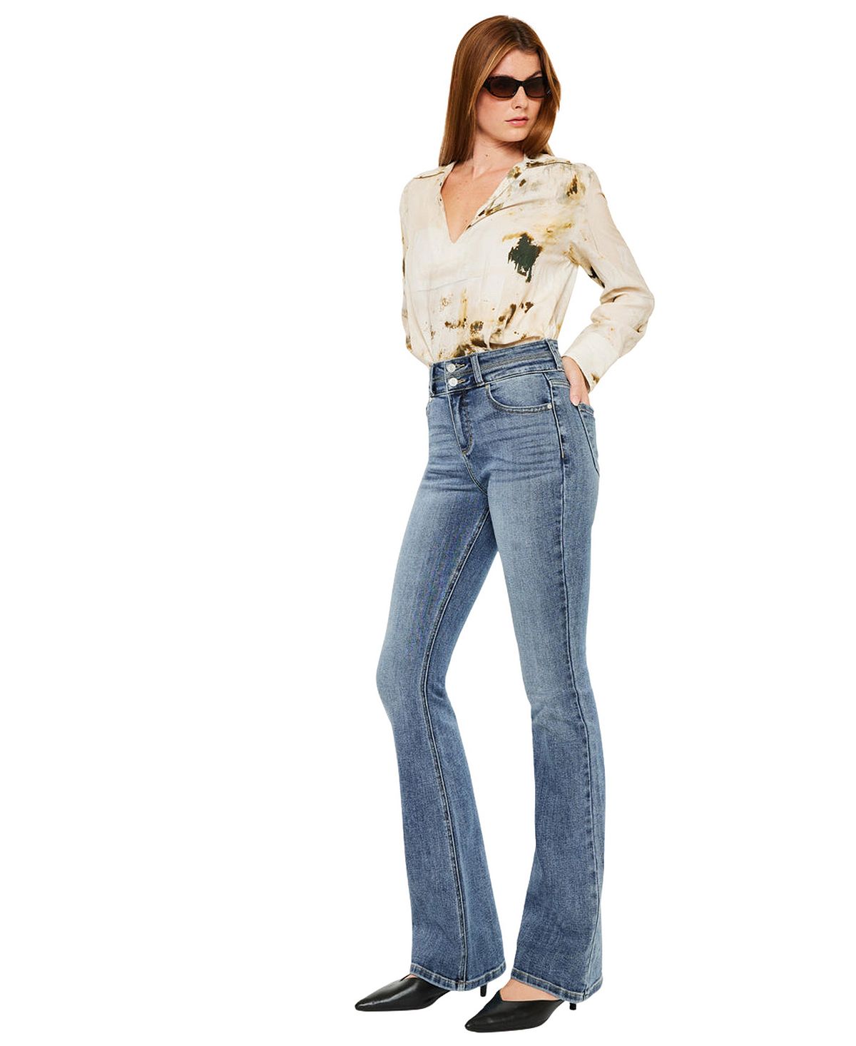 KanCan Women's Raven High Rise Skinny Bootcut Jeans view 3 — MAYCSS fashion products