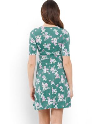 Women's Green Floral Wrap Dresses | Macy's