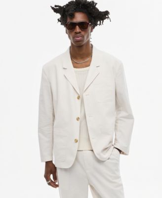 Men's Oxford Linen-Blend Blazer