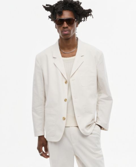 Мужской пиджак Mode of One Oxford Linen-Blend Blazer, цвет: Состаренный кремовый