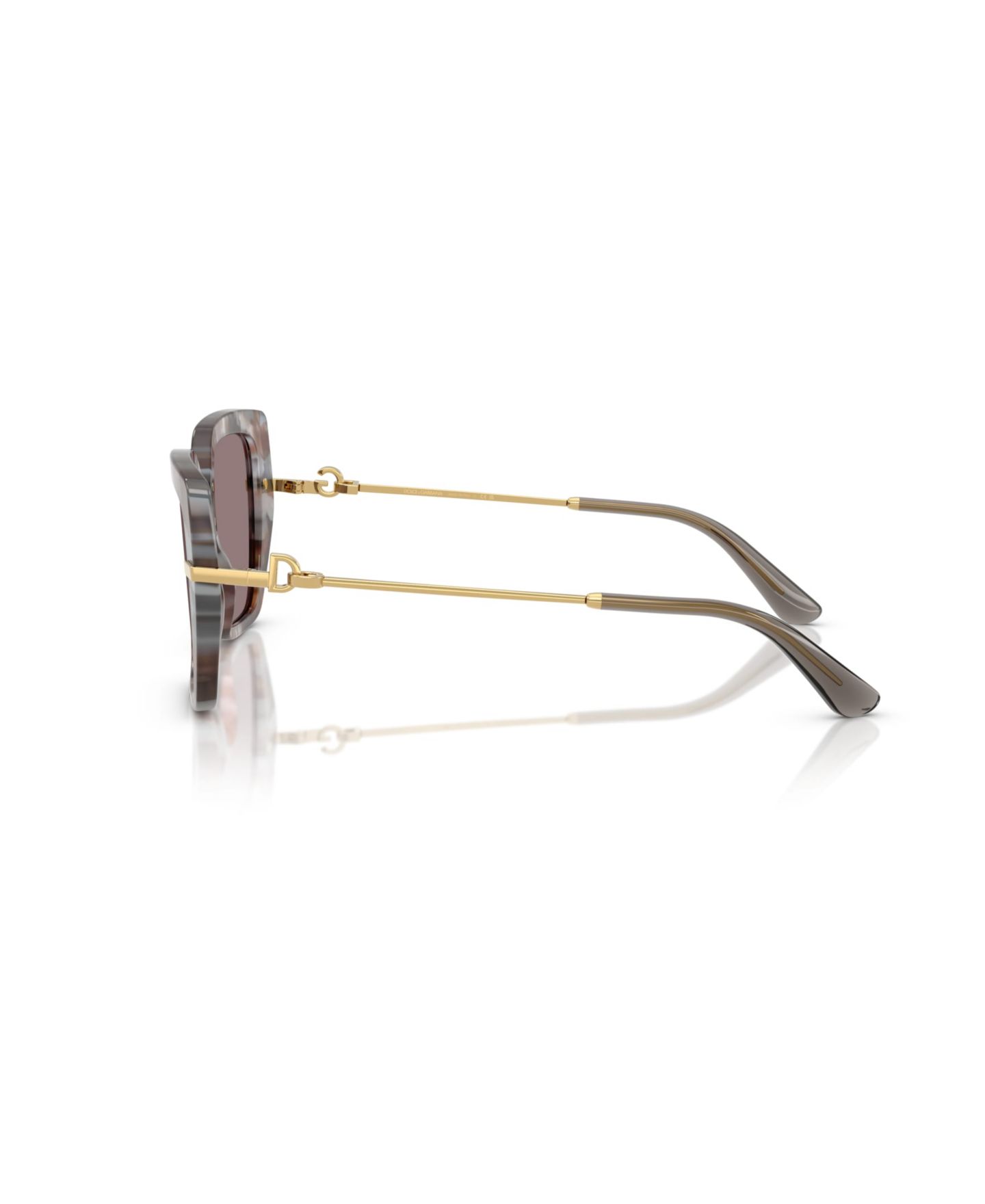 Женские солнцезащитные очки Dolce&Gabbana Butterfly Sunglasses, DG4474, цвет: Гавана серый — фото 3