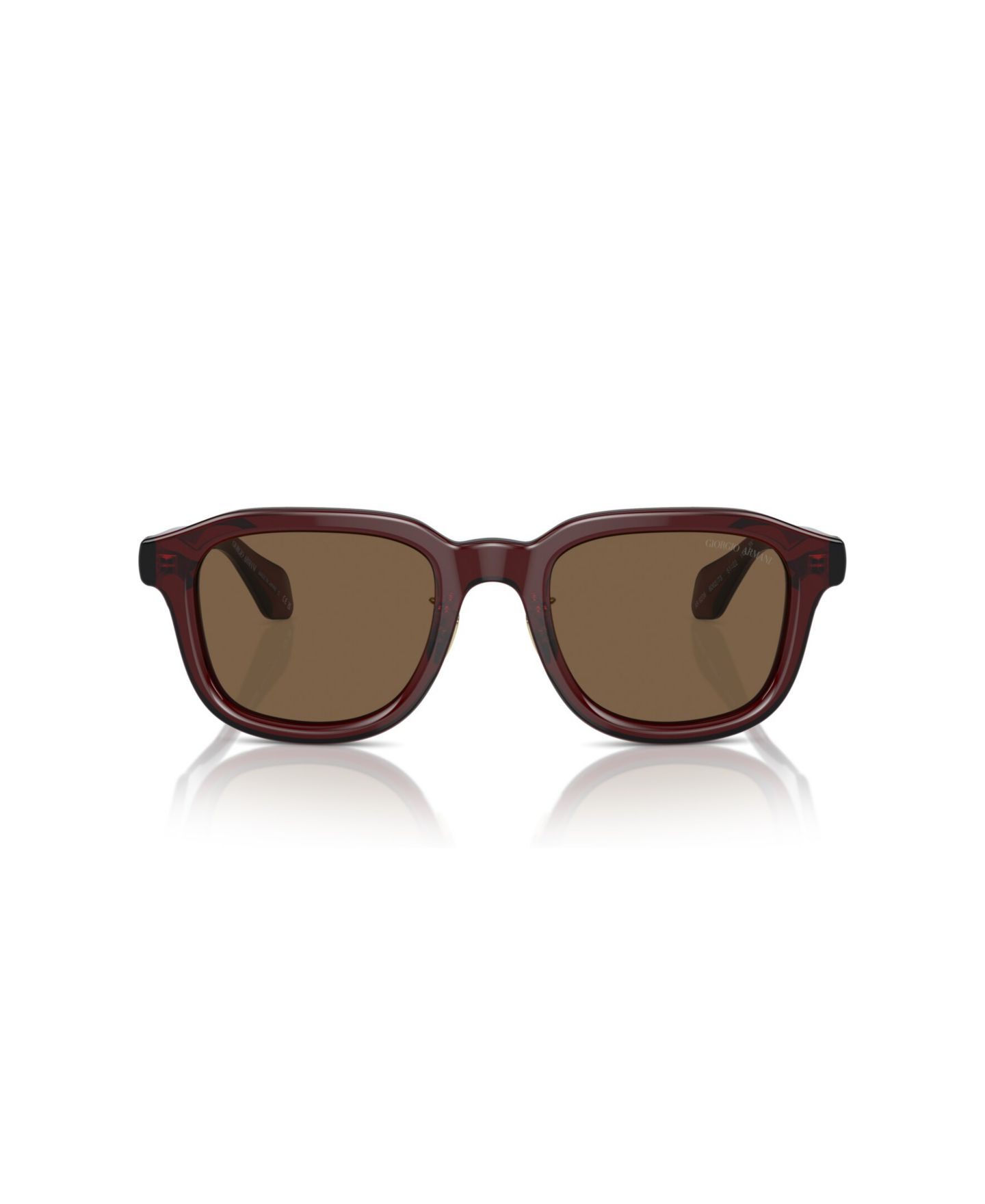 Мужские солнцезащитные очки Giorgio Armani Square Sunglasses, AR8206, цвет: Прозрачный коричневый — фото 2