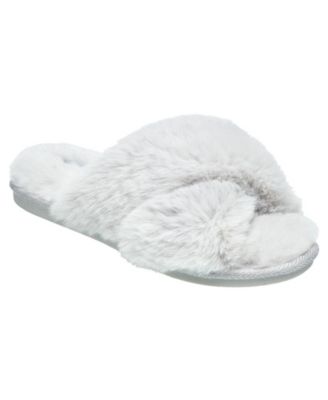 Women's X-Band Faux Fur Slippers