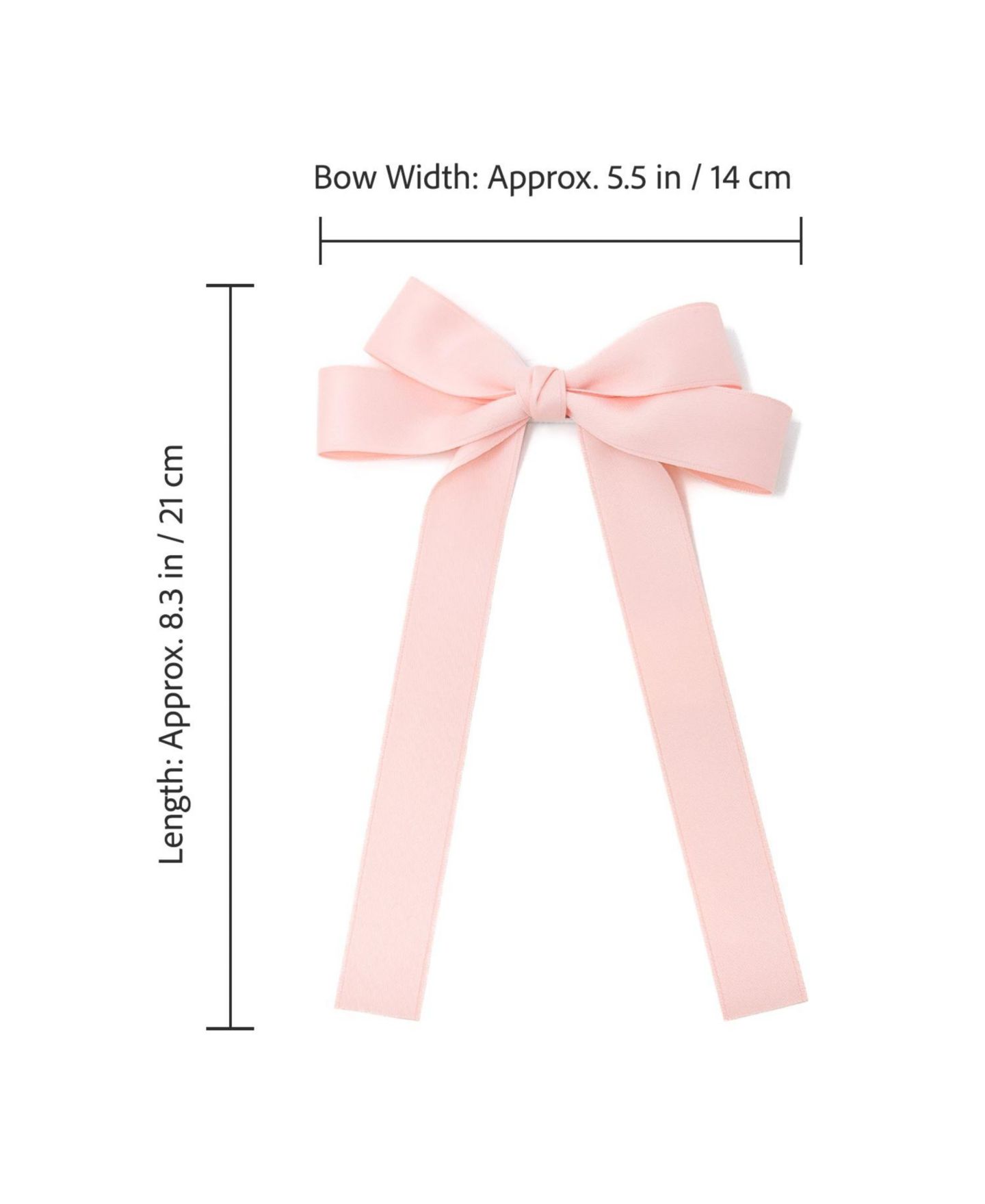 Аксессуары для волос Puttisu Classic Long Ribbon Bow Clip Gift Set для девочек, цвет: Пудровый розовый — фото 5