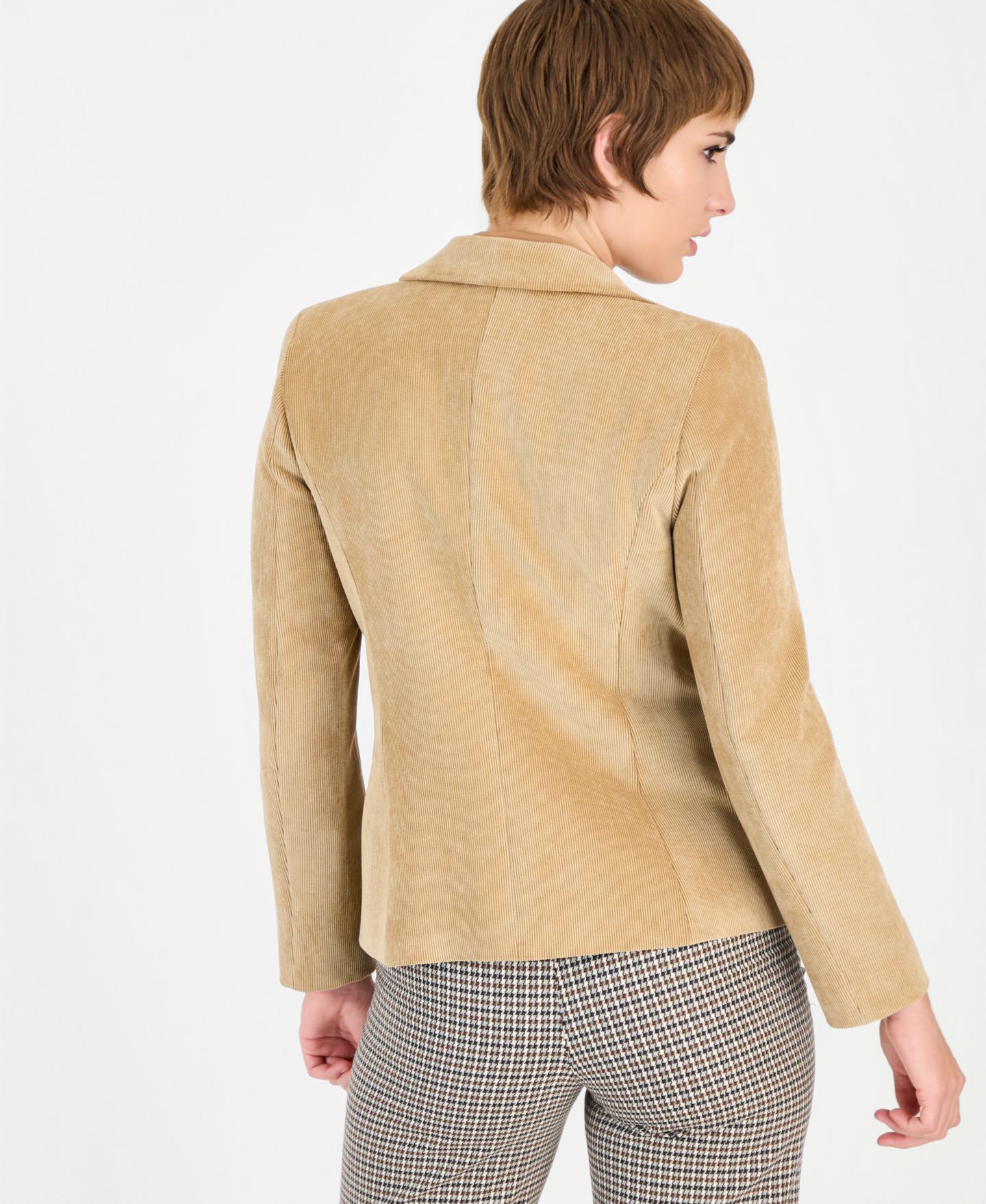 Женский пиджак Emme Marella Emmeresia Velvet Business-Casual Blazer, цвет: Верблюжий — фото 2