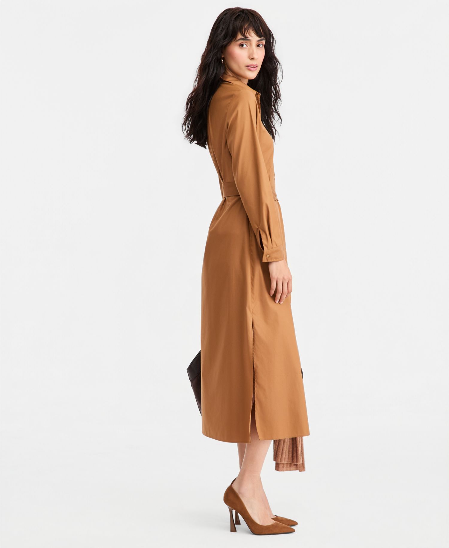 Women's Emmdischi Long-Sleeve Midi Collared Dress