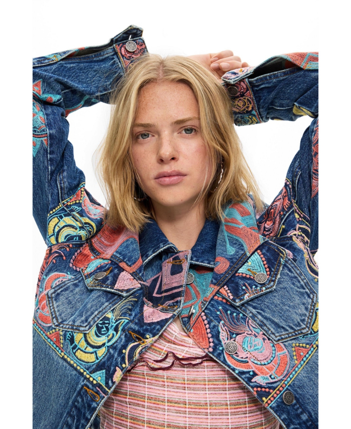 Desigual Women's Printed Jacket 100% Cotton