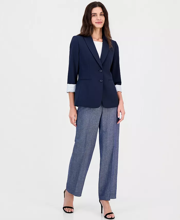 Notched Two-Button Blazer - thumbnail 4