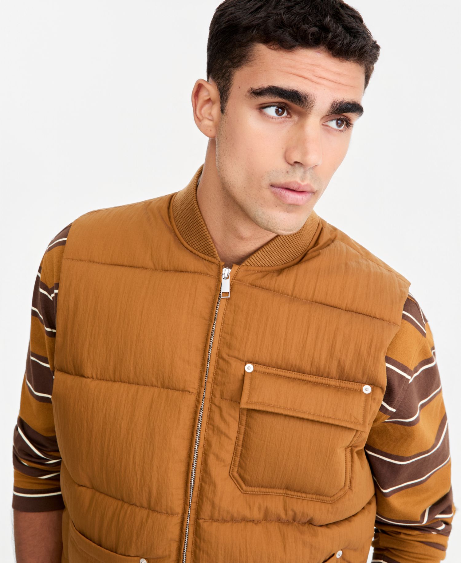 Men's Relaxed-Fit Utility Puffer Vest