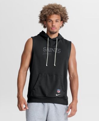 Men's Black New Orleans Saints Sideline Standard Issue Dri-FIT Sleeveless Hoodie