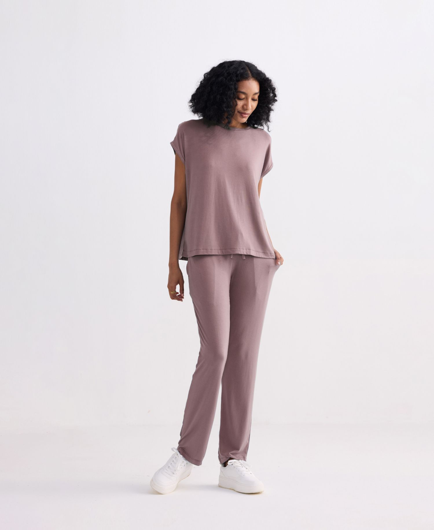 Women's Relaxed Tee in Dusty Rose
