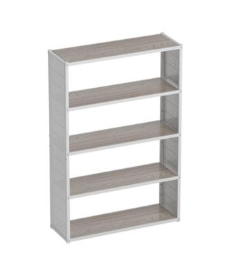 5-Shelf Heavy-Duty Adjustable Garage Storage Shelving with Side Pegboards, White (47.2 in. W x 71.1 in. H x 15.7 in. D