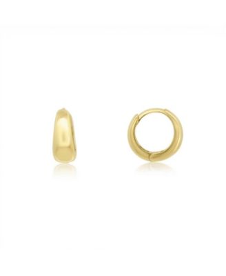 Mini Classic Huggie Hoop Earrings 14K Gold Plated Sterling Silver