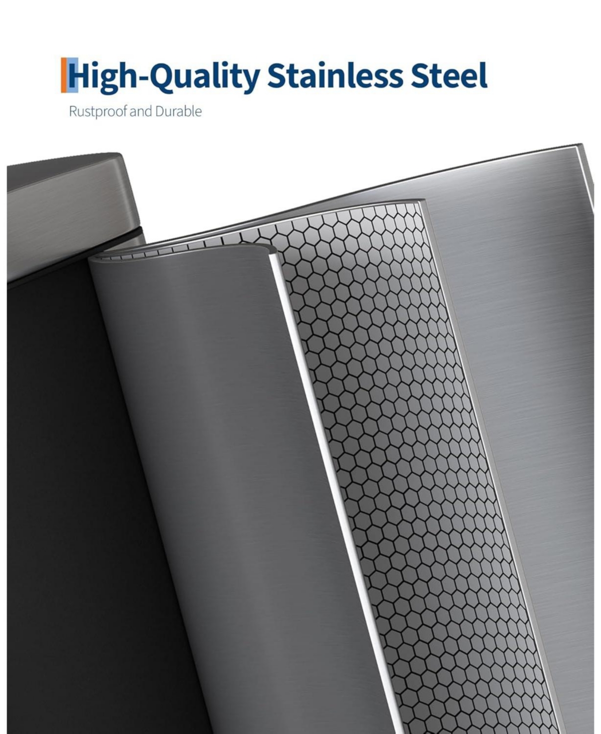 gaomon 1.6 Gal Step-On Stainless Steel Trash Can, Garbage Bin with Soft Close Lid