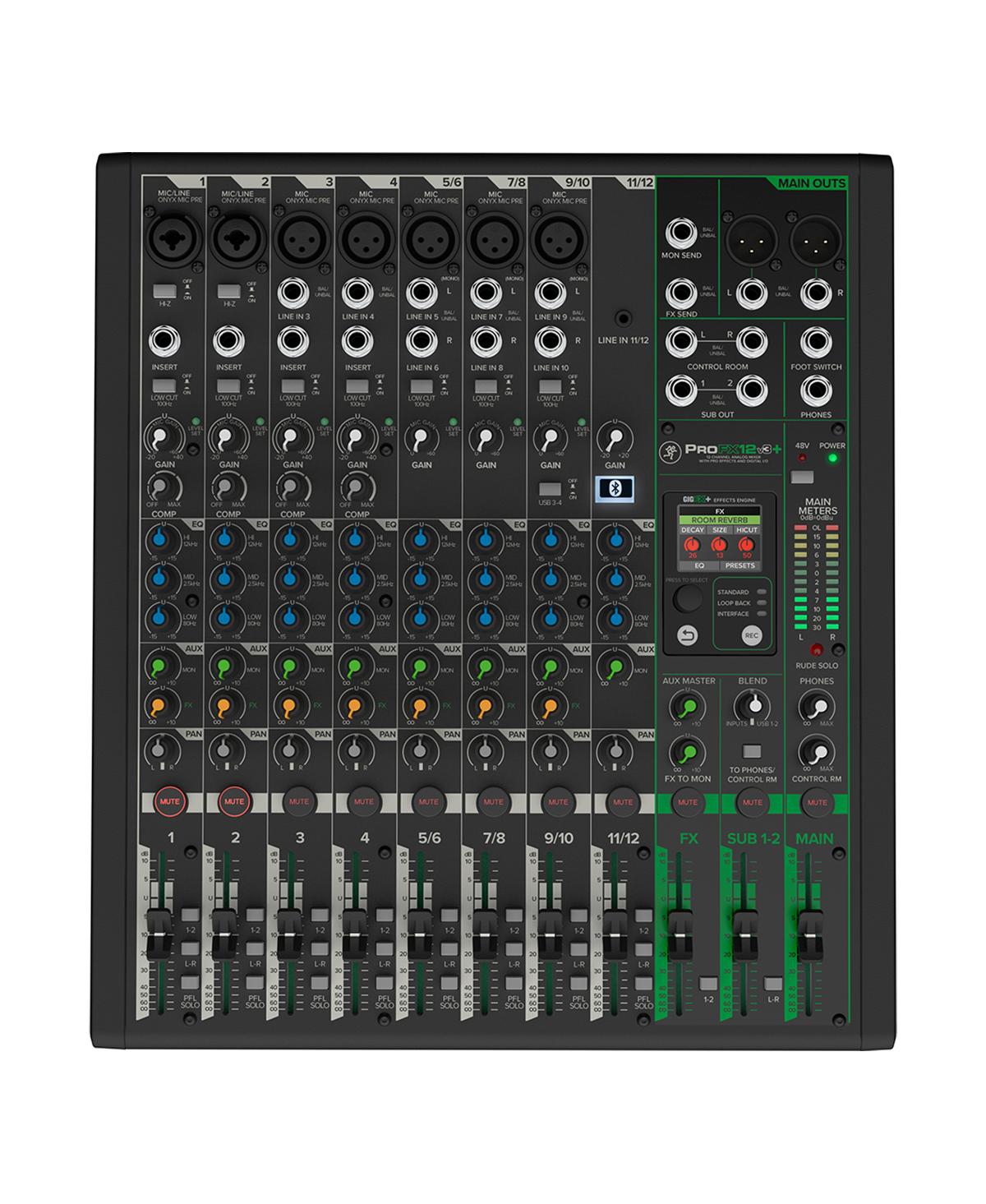 Mackie ProFX12v3+ 12-Channel Analog Mixer With Enhanced FX, Usb Recording Modes And Bluetooth