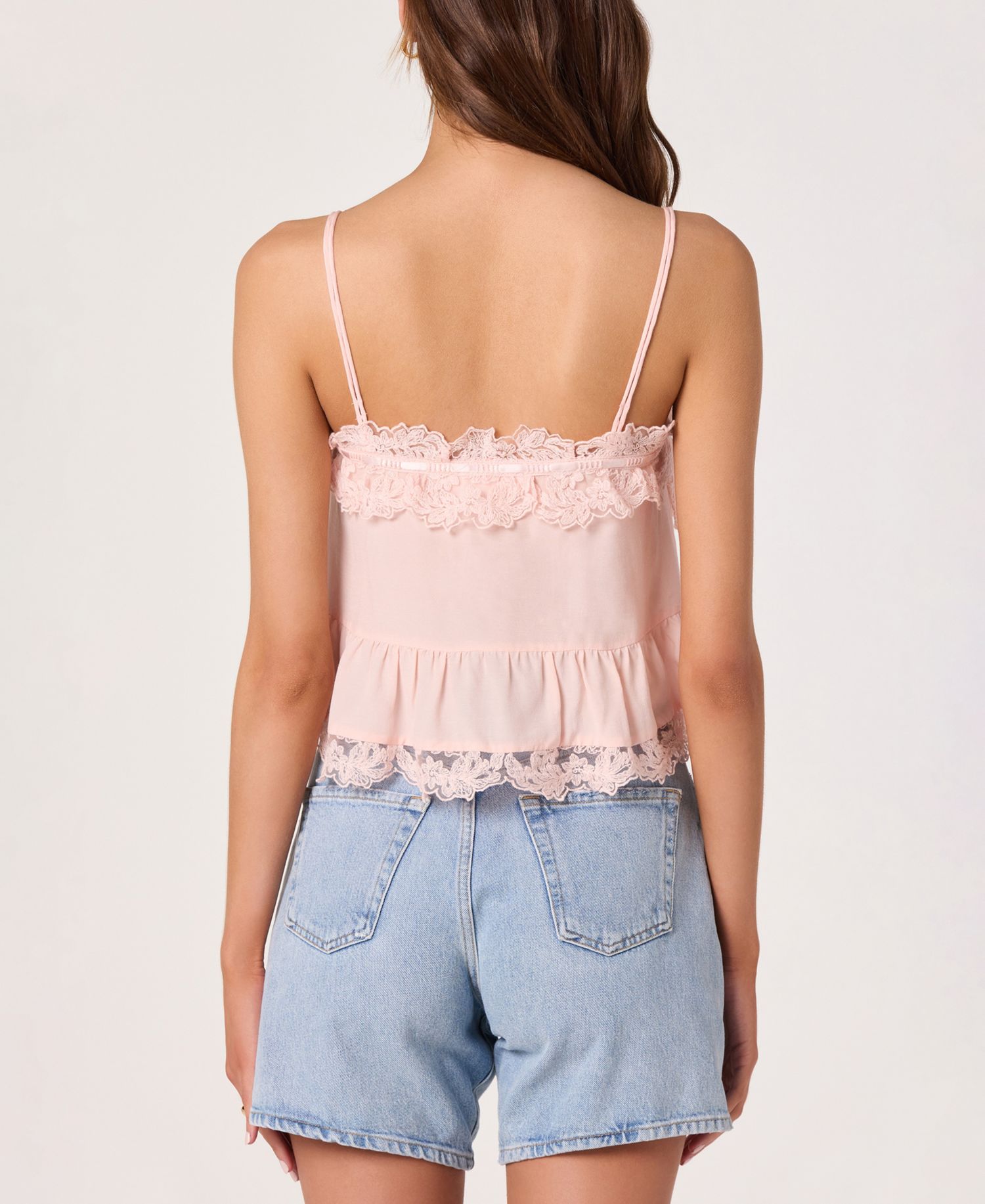Women's Cosette Straight Neck Sleeveless Lace Top
