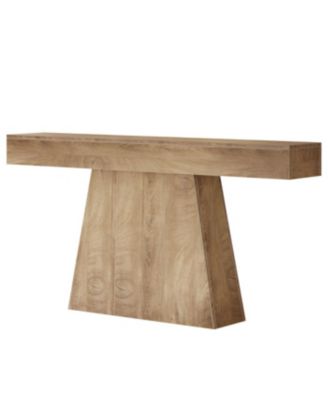 63" Farmhouse Console Table with Trapezoid Base