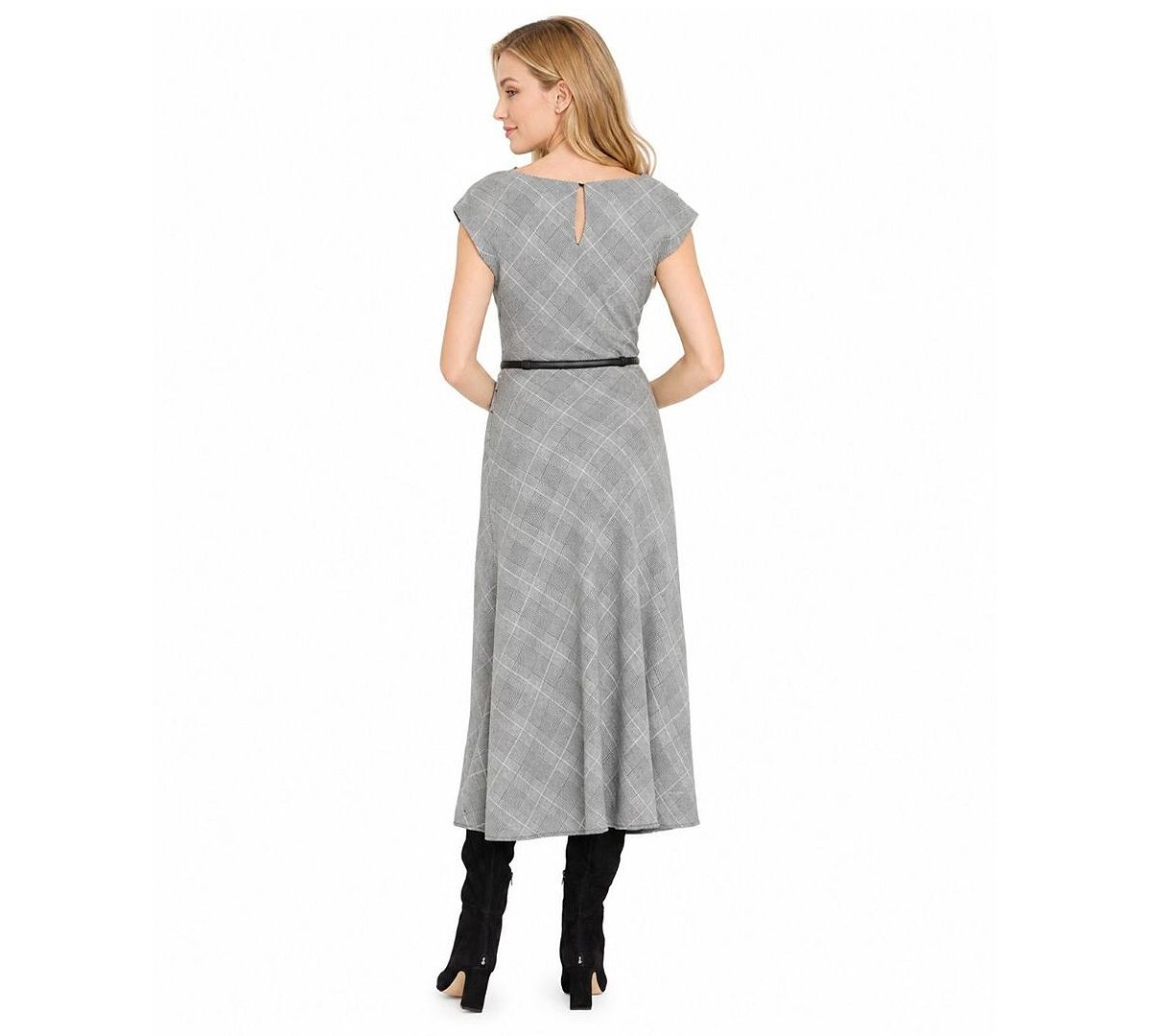 SAM EDELMAN/S ROTHSCHILD & CO INC Women's Crewneck Belted Dress view 3 — MAYCSS fashion products