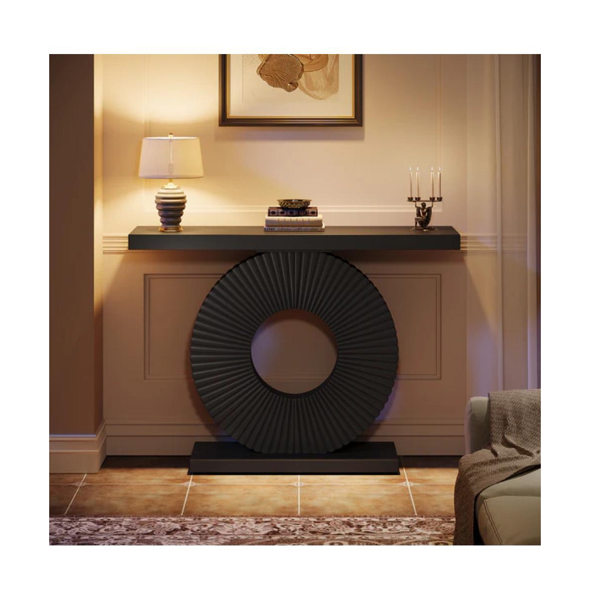 Slickblue Modern Console Table with Geometric Base