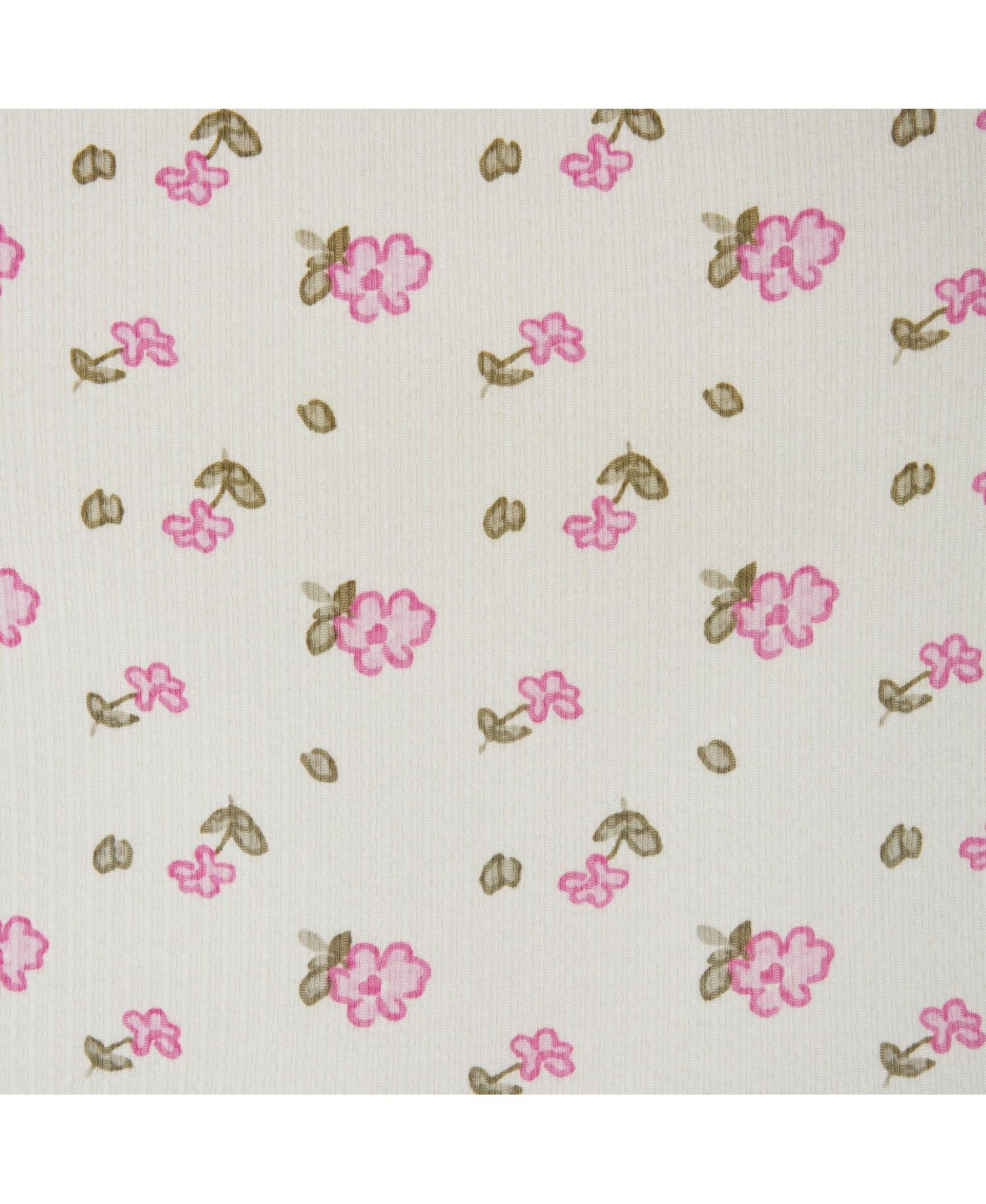 Little Girls Blush Floral Knit Seersucker Bubble Dress