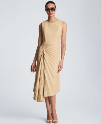 Women's Sunburst Pleated Midi Dress