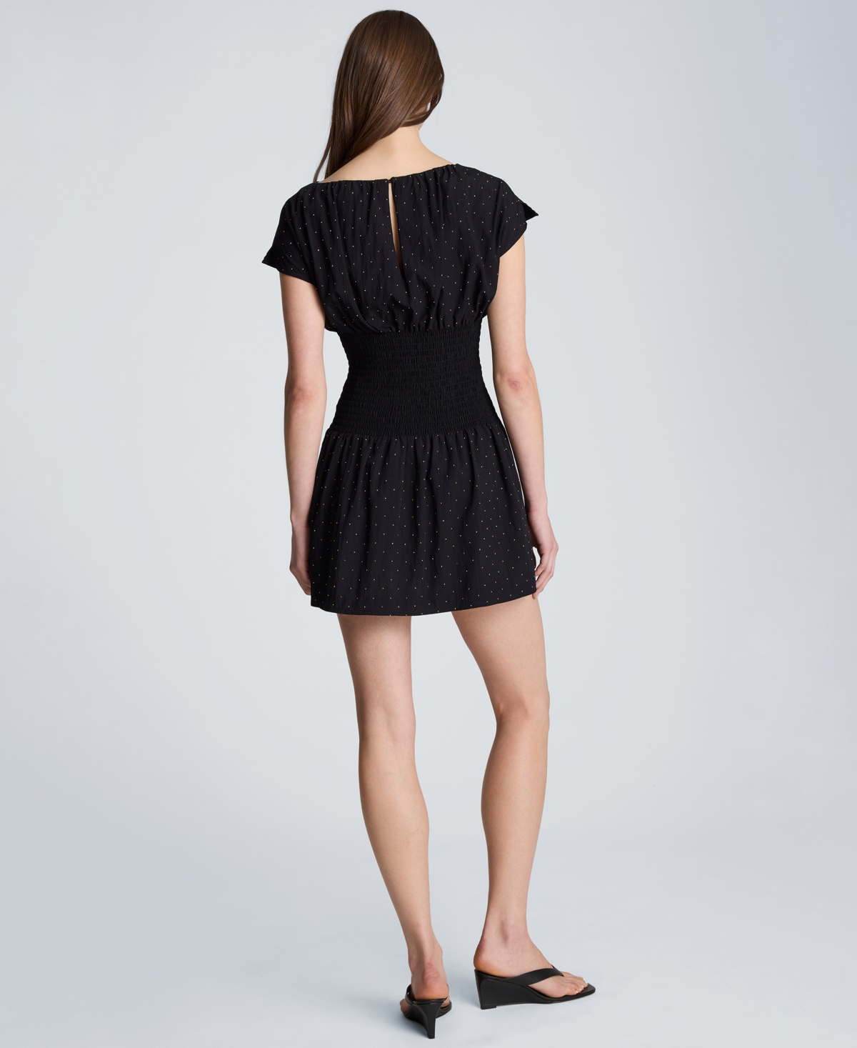 Kenneth Cole Women's Smocked Waist Mini Dress