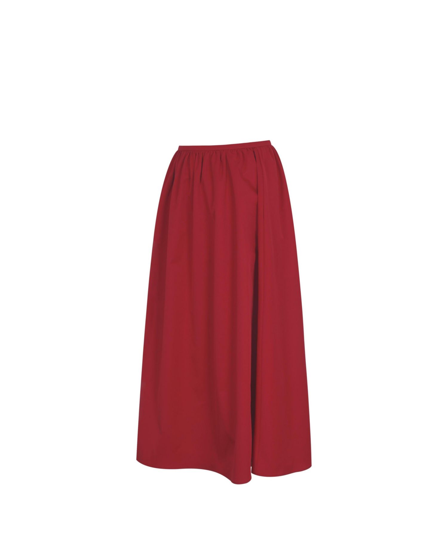 Women's Ursel Crimson Gathered A-Line Midi Skirt
