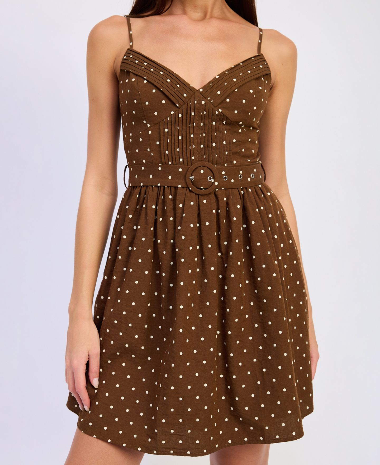Женское платье En Saison Stella Sleeveless Mini, цвет: Коричневая слоновая кость — фото 2