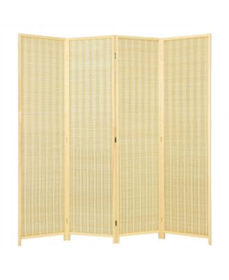 6-Foot 4-Panel Portable Folding Room Divider Privacy Screen