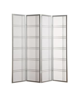 4-Panel Folding Room Divider Screen for Indoor Space Separation and Privacy Use