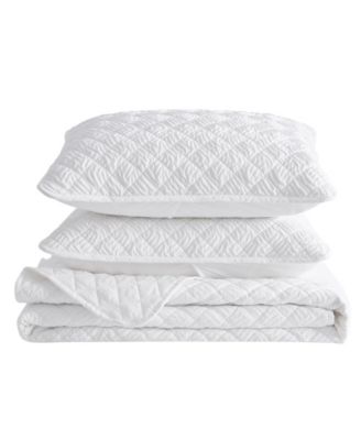 Diamond Textured Quilt Set With Shams