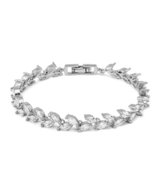 Marquise Cubic Zirconia Vine Style Tennis Bracelet 