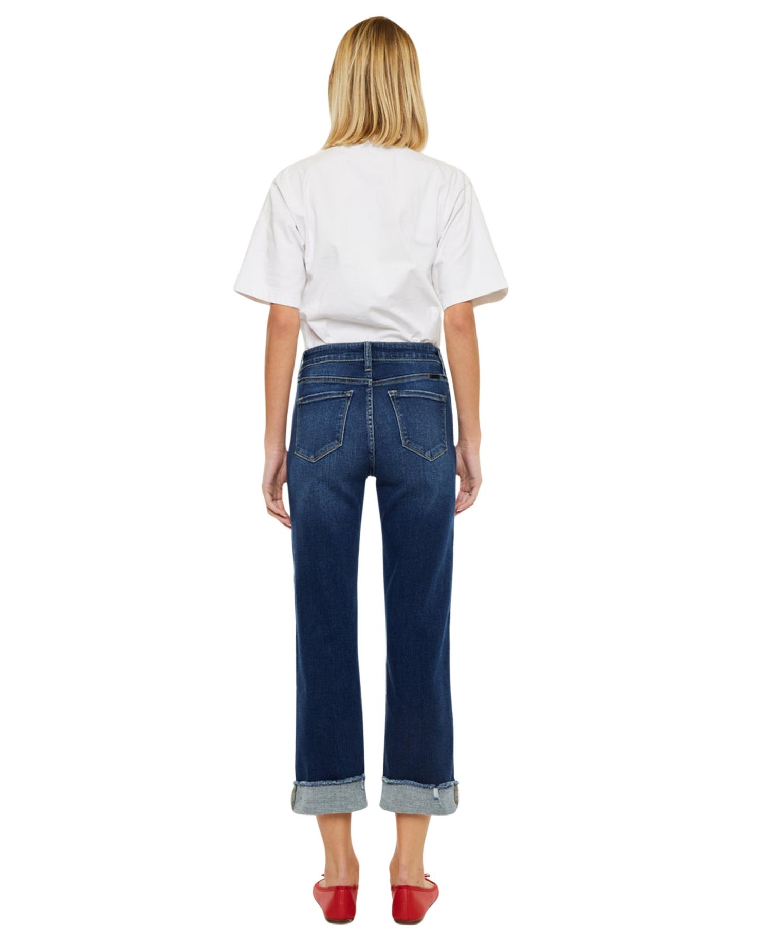 Women's High Rise Cropped Straight-Leg Jeans