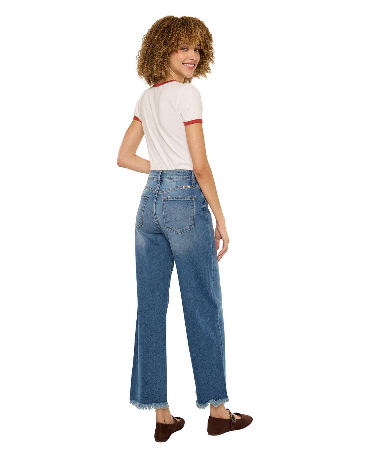 KanCan Women's Aruli Essentials High-Rise Crop Wide-Leg Jeans view 3 — MAYCSS fashion products