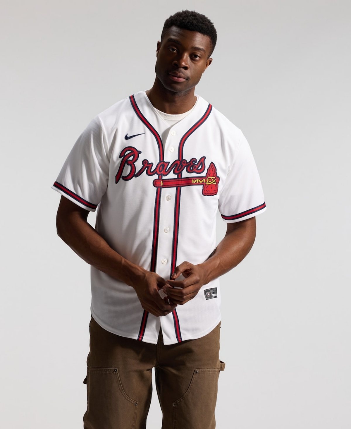 Nike Men's White Atlanta Braves Home Replica Jersey