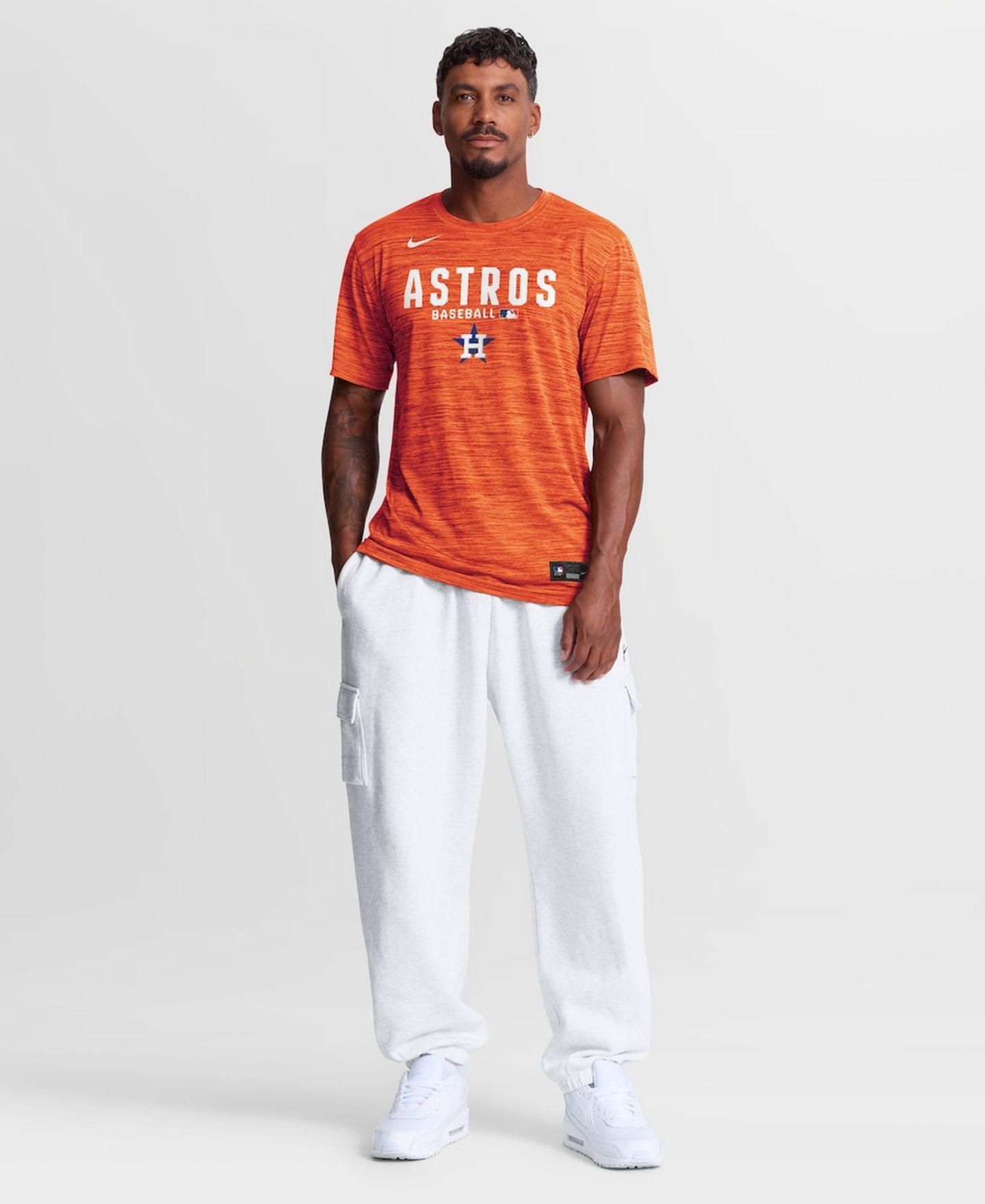Мужская футболка Nike Orange Houston Astros Authentic Collection Velocity Dri-FIT — фото 5