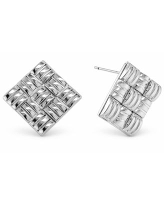 Square Woven Post Earrings