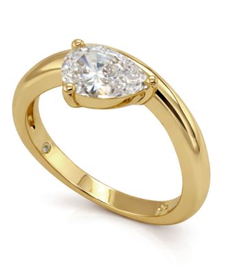 Cubic Zirconia Pear Shaped Ring